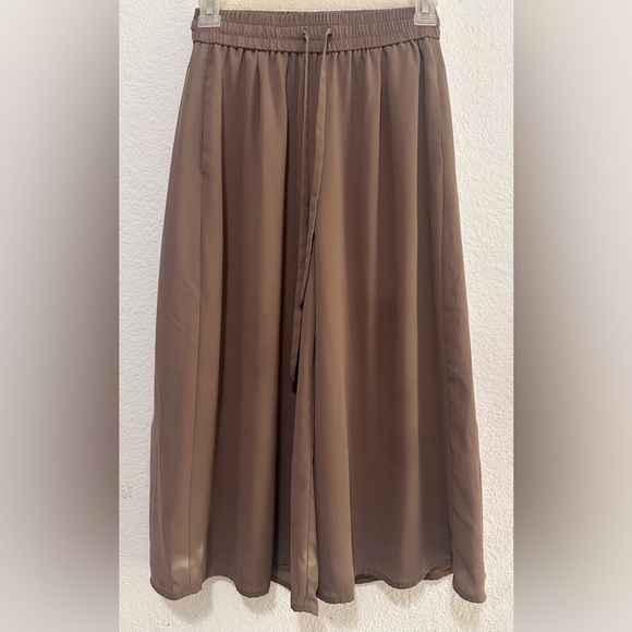 Babaton Luis Cropped Brown Wide-Leg Pants size XS - Picture 4 of 8